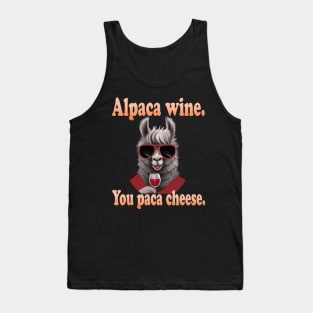 Alpaca Wine You Paca Cheese Tank Top